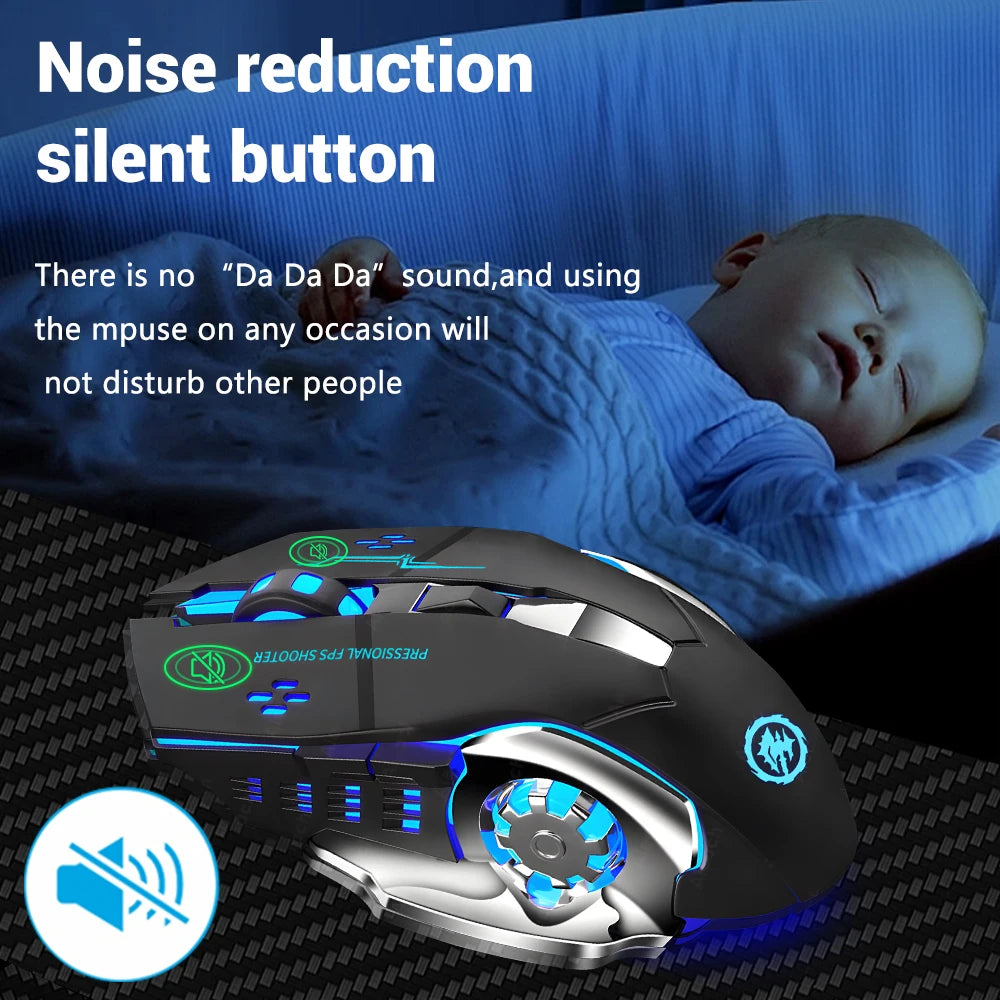 Rechargeable Wireless Bluetooth Gaming Computer Mouse