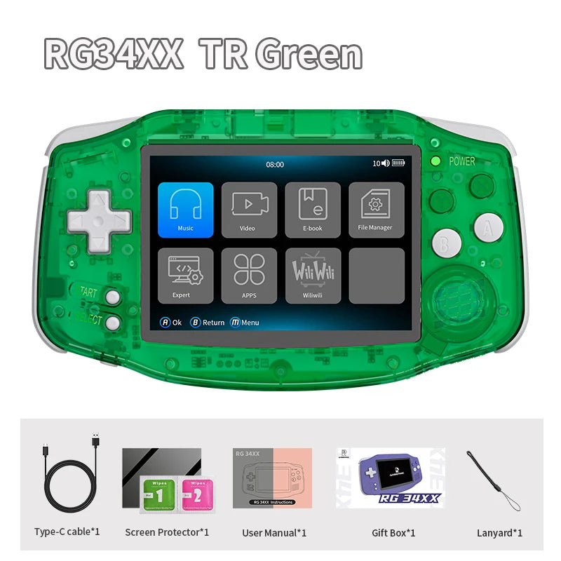 ANBERNIC RG34XX Retro Handheld Game Console 64-bit Video Gaming Player