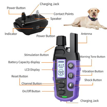3300Ft Waterproof Dog Training Collar with Remote Control for Pet Behavior