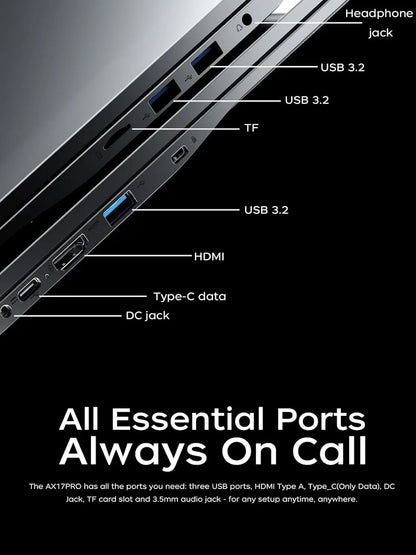 AX17PRO Laptop 17.3Inch AMD Win11 Computer