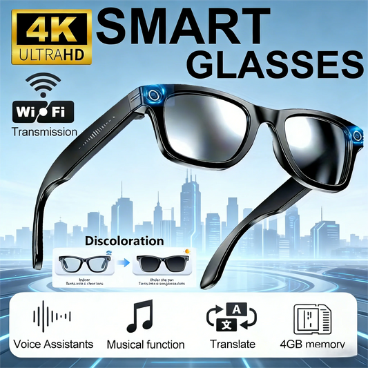 AI Smart Video Glasses with Camera and Photo Capabilities
