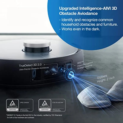 Robotic Vacuum Cleaner Auto Empty Station + True Mapping 2.0 + AI Voice Assistance - Certified Refurbished