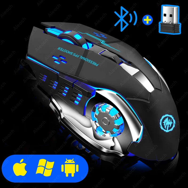 Rechargeable Wireless Bluetooth Gaming Computer Mouse