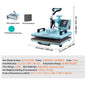 8 in 1 Heat Press/Transfer Machine for T-Shirts/Mugs/Hats/Plates Pink