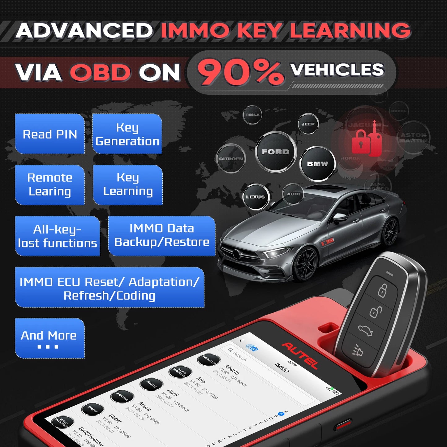 KM100X Key Fob Programming Tool