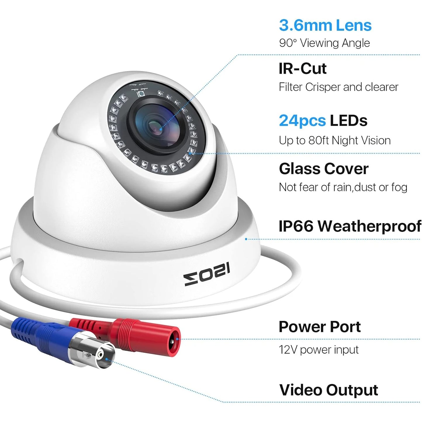 4 Pack Indoor Outdoor CCTV Dome Home Surveillance Cam