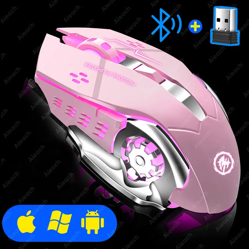 Rechargeable Wireless Bluetooth Gaming Computer Mouse