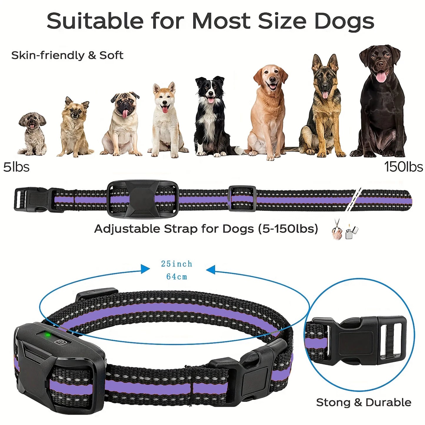 3300Ft Waterproof Dog Training Collar with Remote Control for Pet Behavior