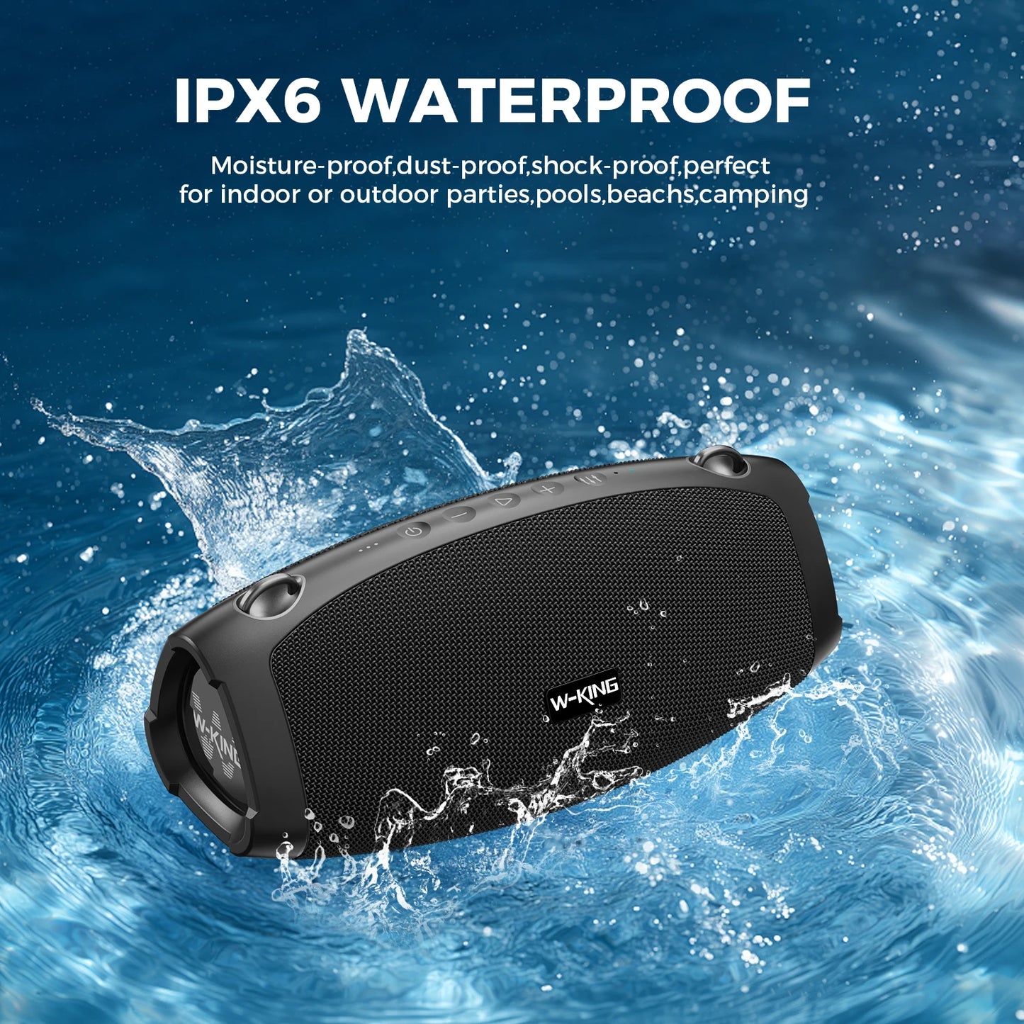 70W Portable Bluetooth Speakers with Wireless Microphone
