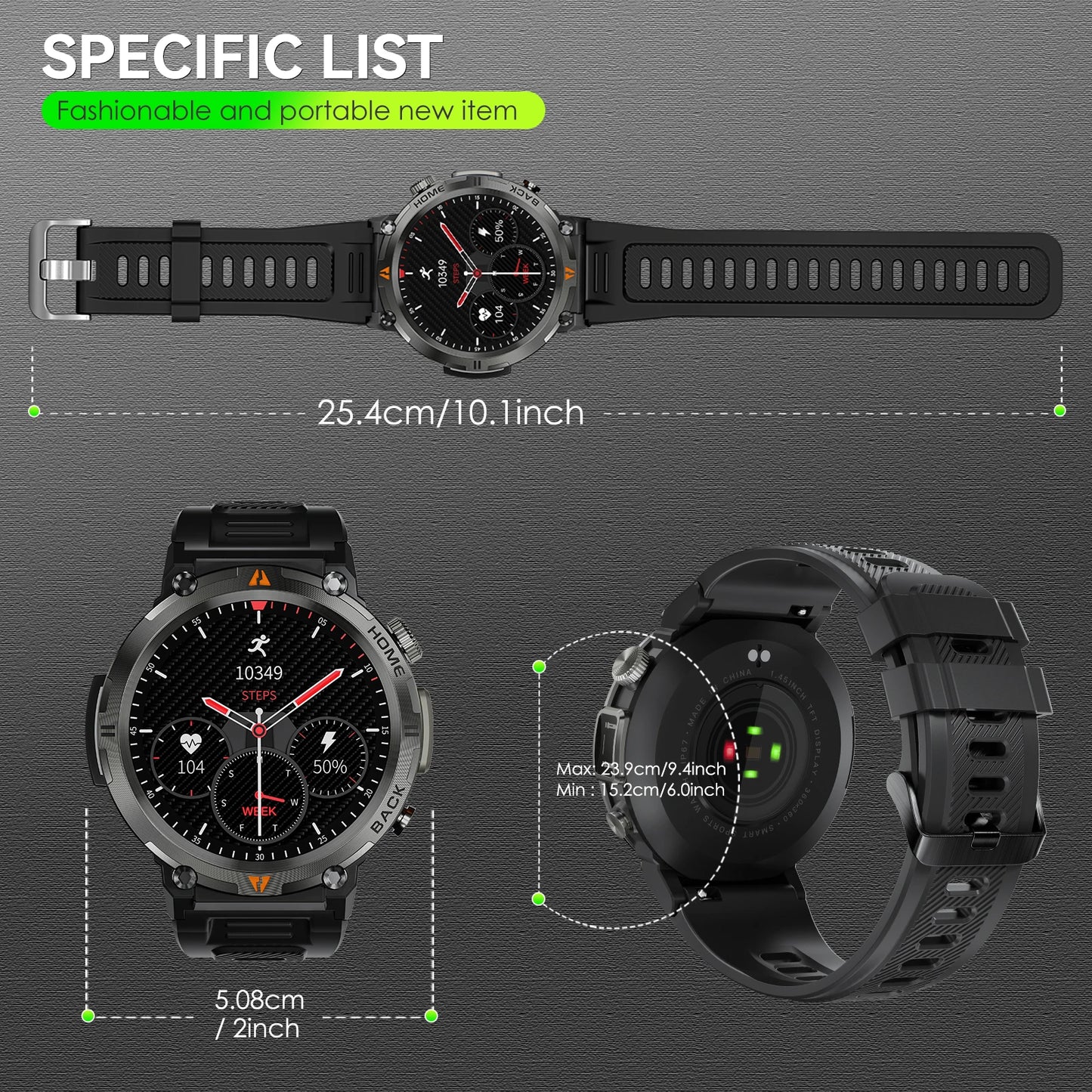 KE3 2025 New Bluetooth smartwatch With Flashlight