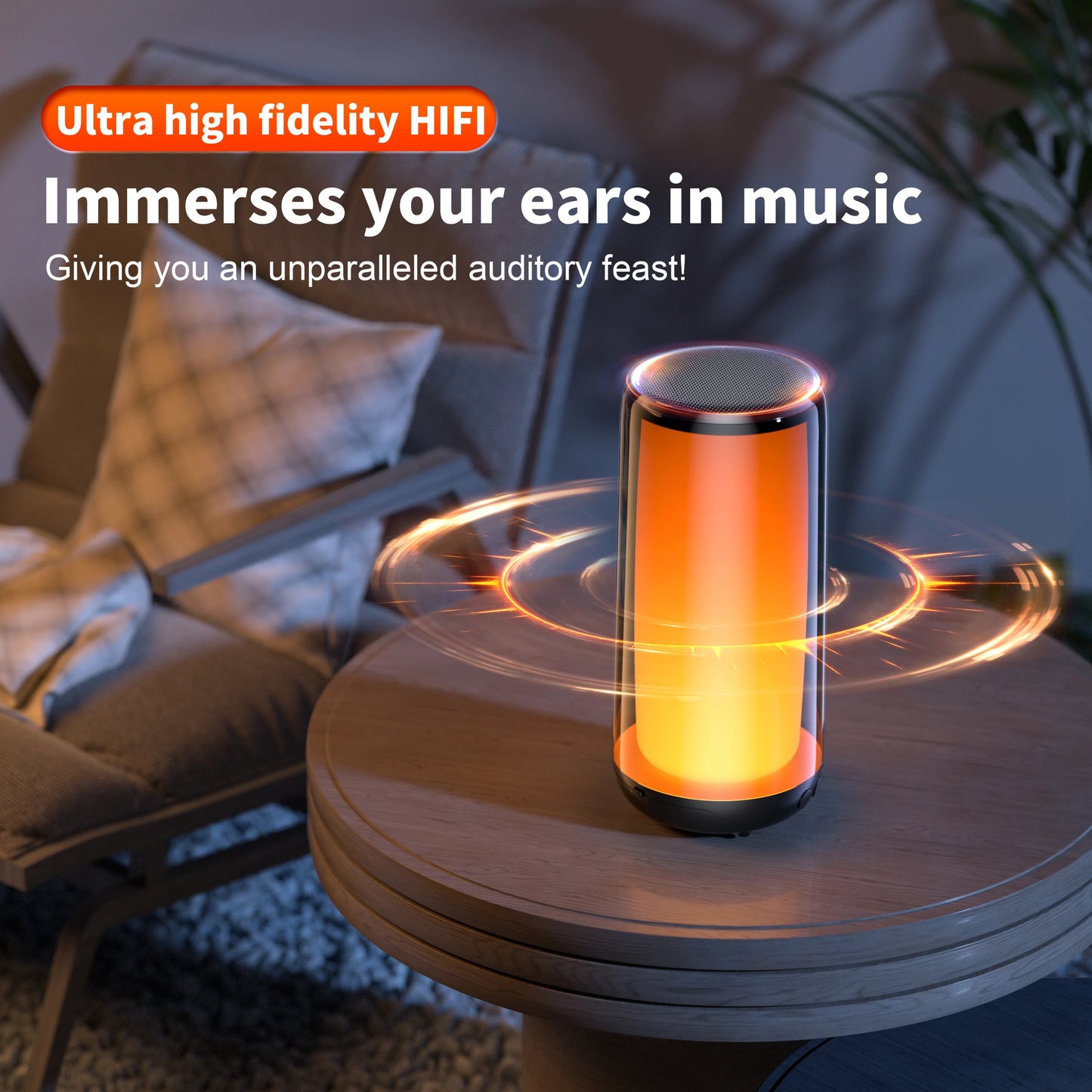 10 w Bluetooth Speaker with Hi-Res Wireless HiFi Portable Speaker IPX5 Waterproof, Outdoor