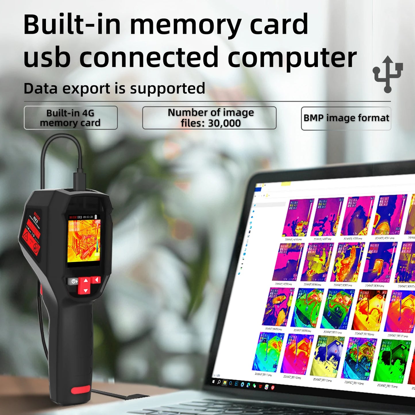 BSIDE Thermal Imaging Camera 240x240 IR Resolution Temp Measurement Laser Pointer Photo Capture for Electrical HVAC Industrial