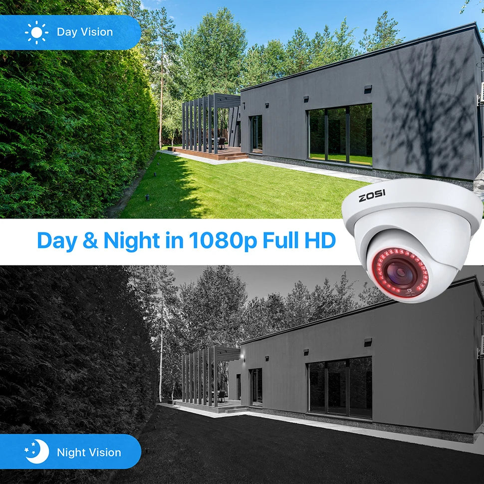 4 Pack Indoor Outdoor CCTV Dome Home Surveillance Cam