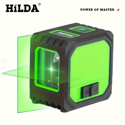 2-line Green Light Laser Level with Rechargeable Lithium Battery and Bracket