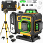Professional 16-Line Laser Level with Measuring Tool Includes Tripod And Battery