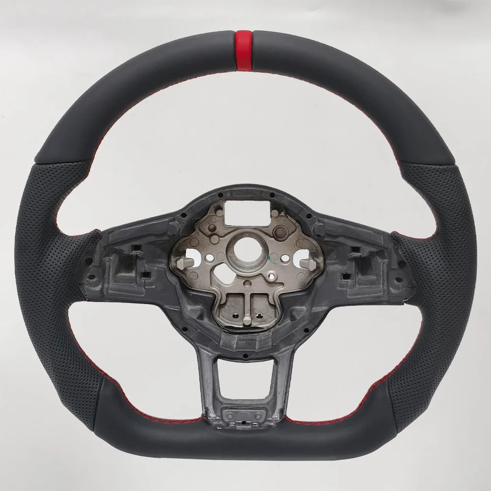 Volkswagen Golf GTI GTE GLI Tiguan 2013-2019 Perforated Leather Carbon Modify Design Steering Wheel