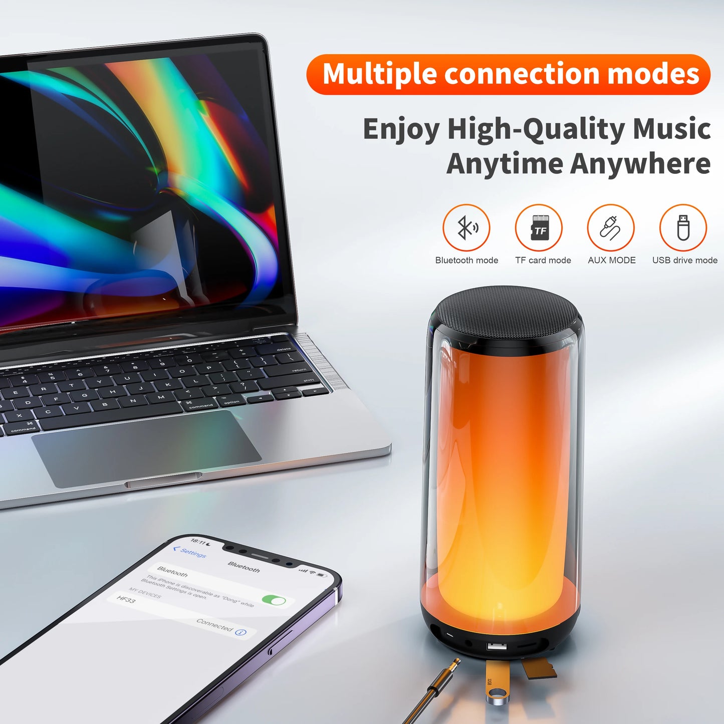 10 w Bluetooth Speaker with Hi-Res Wireless HiFi Portable Speaker IPX5 Waterproof, Outdoor