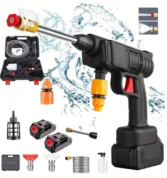 Portable Wireless Electric Car Pressure washer, Foam Spray Gun Car Cleaning Tool,