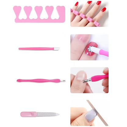 Professional Electric Nail Manicure Kit with UV Nail Dryer Lamp