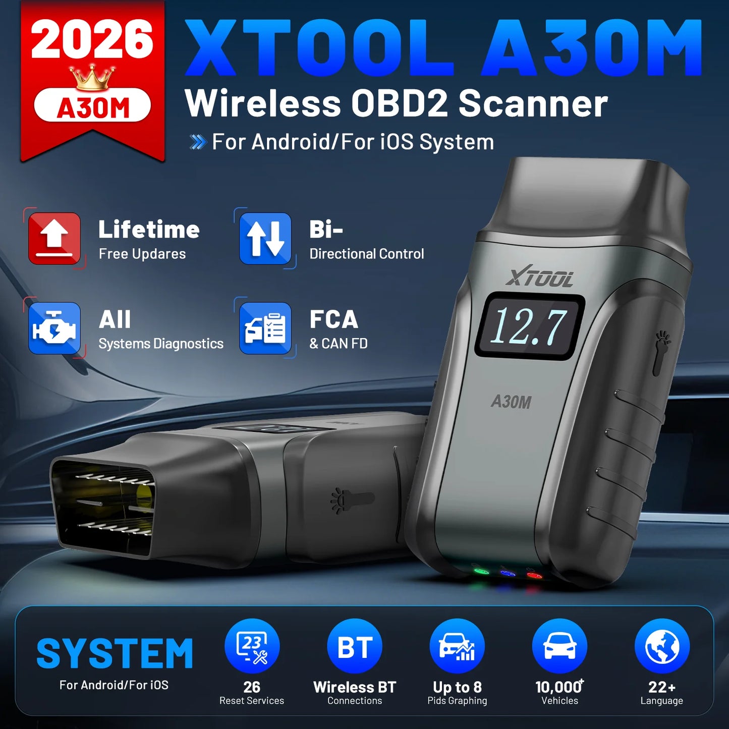 A30M v 2.0 Full System Automotive Diagnostic Tool
