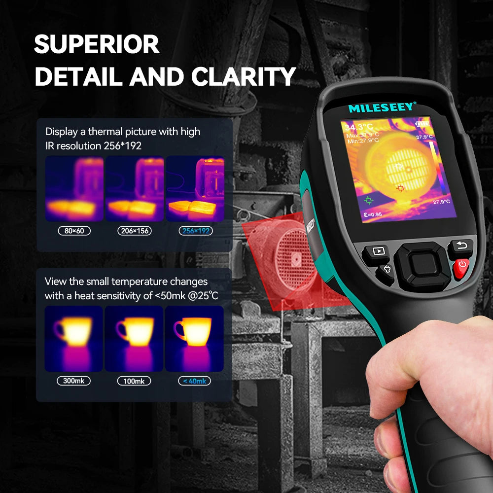 Thermal Imaging Camera with Infrared Temperature Meter For Repair, Pipeline leak Detection