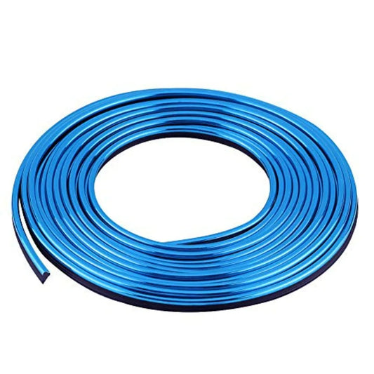 Car Interior Trim Strip Exterior Moulding Strip Blue Flexible Decorative Line 5M