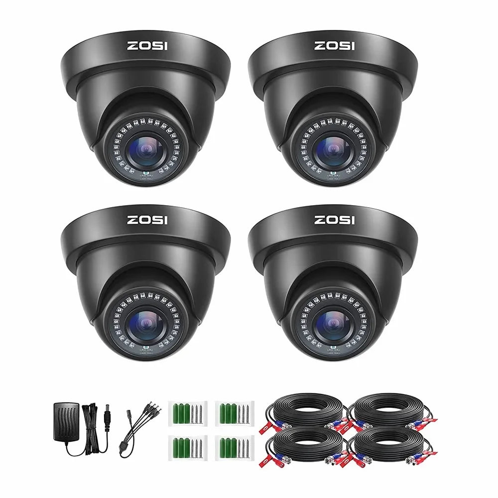 4 Pack Indoor Outdoor CCTV Dome Home Surveillance Cam