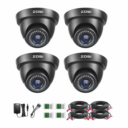 4 Pack Indoor Outdoor CCTV Dome Home Surveillance Cam