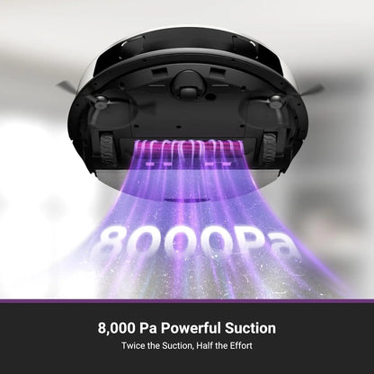 Robot Vacuum and Mop Combo, Robot Vacuum Cleaner with Bagless/Self Emptying Station,