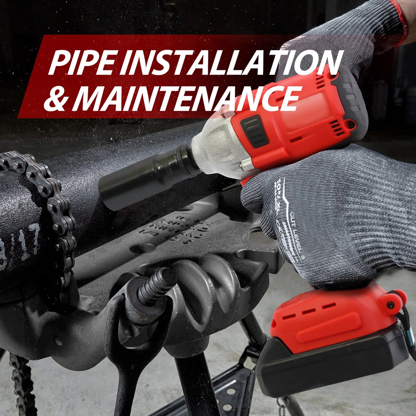 Cordless Electric Impact Wrench Set 1000 N.M