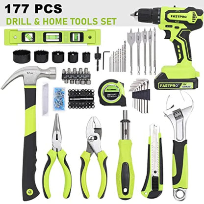 220-Piece Pink Tool Set and 177-Piece 20V Drill Set