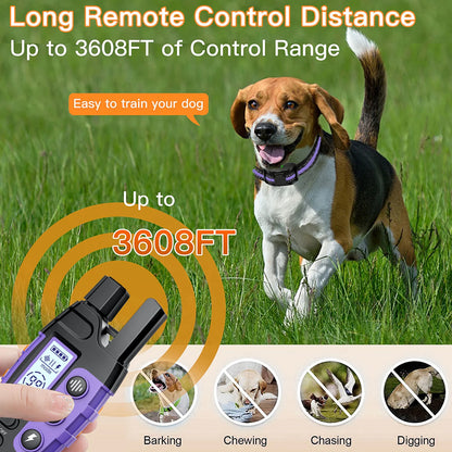 3300Ft Waterproof Dog Training Collar with Remote Control for Pet Behavior