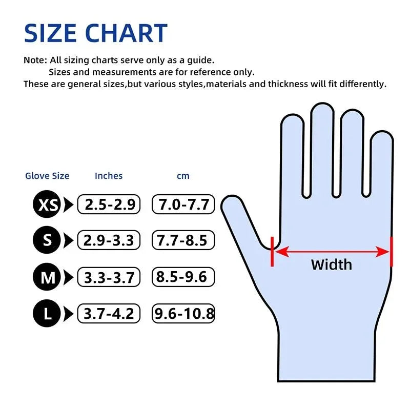 20/50/100PCS Black Durable Disposable Nitrile Gloves