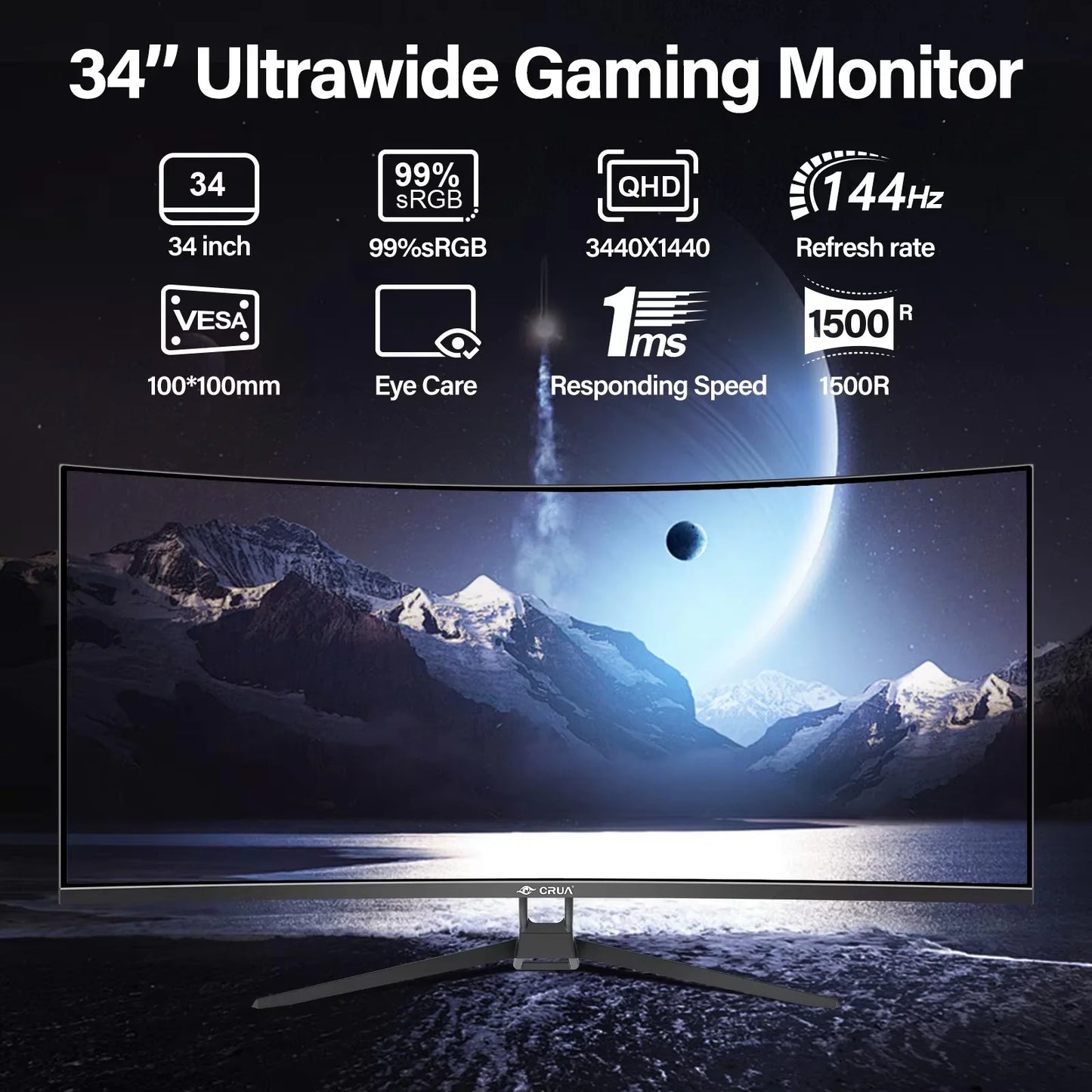 34-inch Curved Ultrawide Gaming Monitor