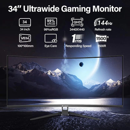 34-inch Curved Ultrawide Gaming Monitor