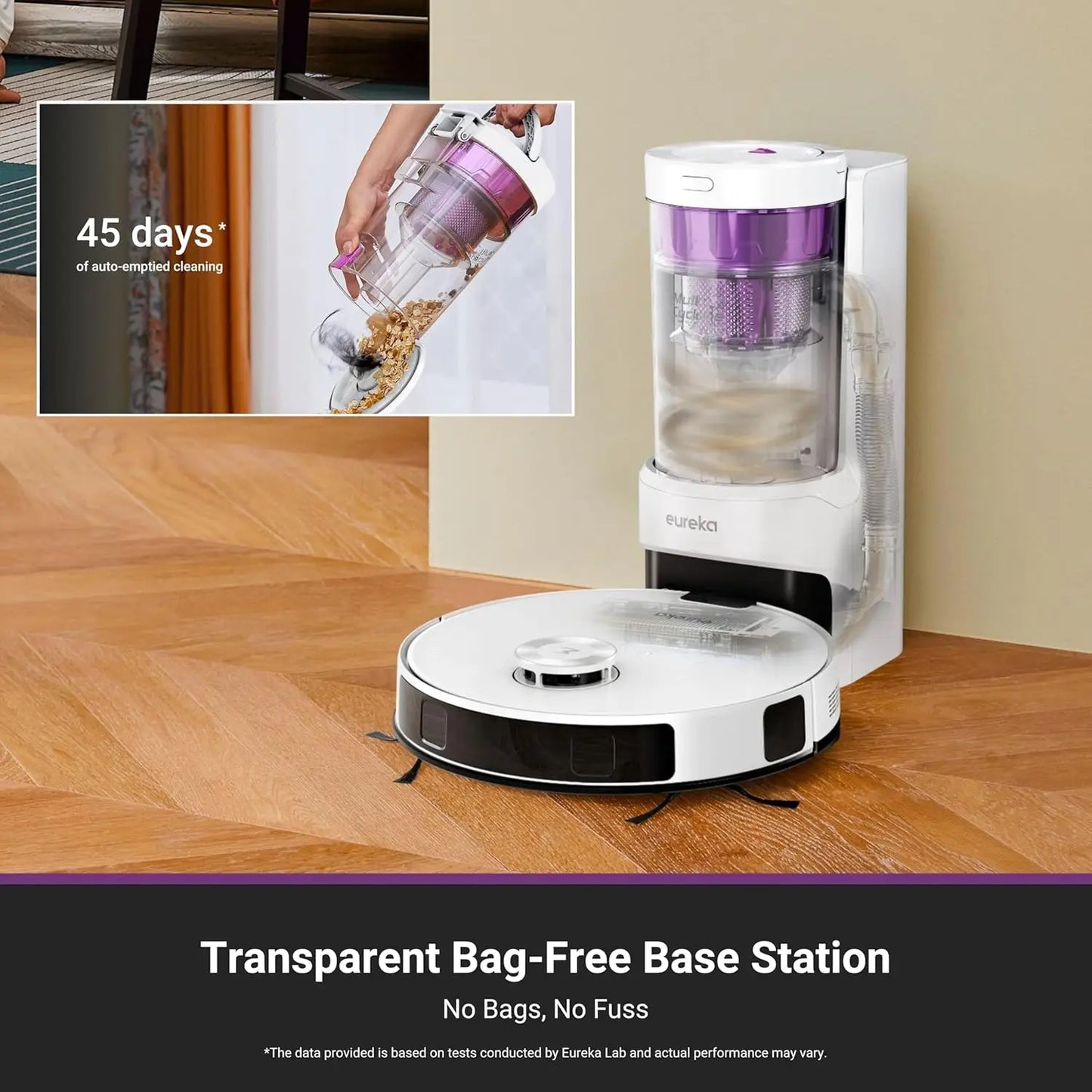 Robot Vacuum and Mop Combo, Robot Vacuum Cleaner with Bagless/Self Emptying Station,