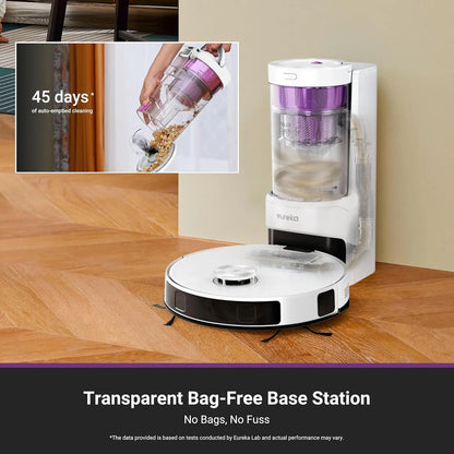 Robot Vacuum and Mop Combo, Robot Vacuum Cleaner with Bagless/Self Emptying Station,