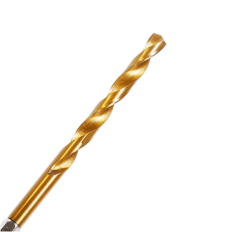 13/16Pcs HSS High Speed Steel Titanium Coated Drill Bit Set