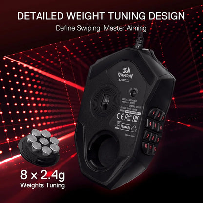 M921 MMO Gaming Mouse with 18 Programmable Buttons