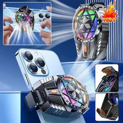 Rechargeable Mobile Phone Fan Cooler 3 Speed with Adjustable Back-Clip