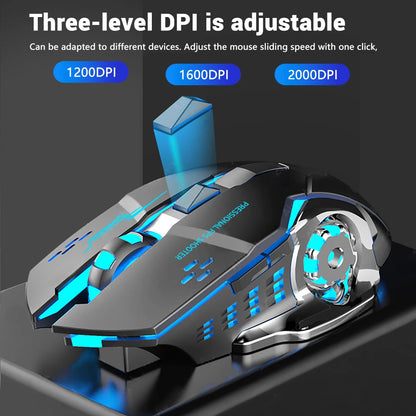 Rechargeable Wireless Bluetooth Gaming Computer Mouse