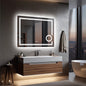 LED Lighted Wall Mounted Smart Anti-Fog Bathroom Mirror