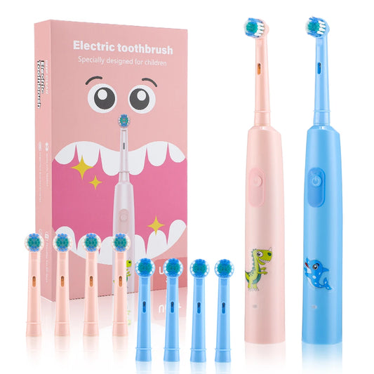 Kids Smart Electric Toothbrush with Rotary Heads and 5 Modes Setting,