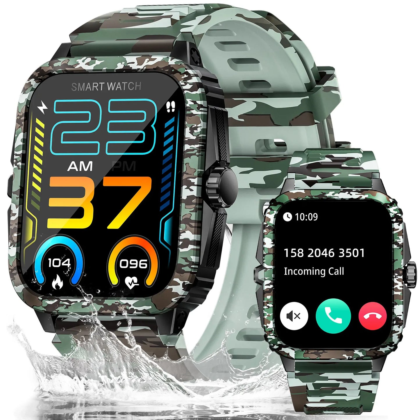 Waterproof Smart Watch Fitness Tracker Bluetooth Calling