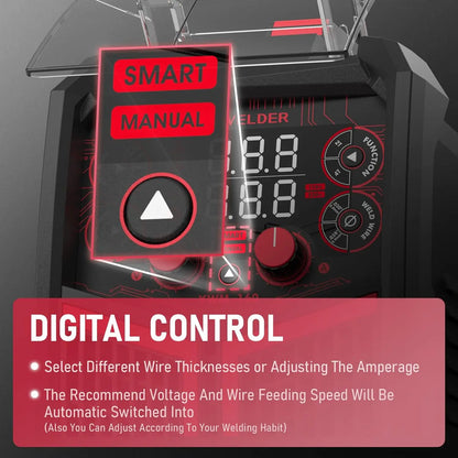 160A Multi-Process, 4-in-1 ARC Welder with Synergic Control for 110V/220V