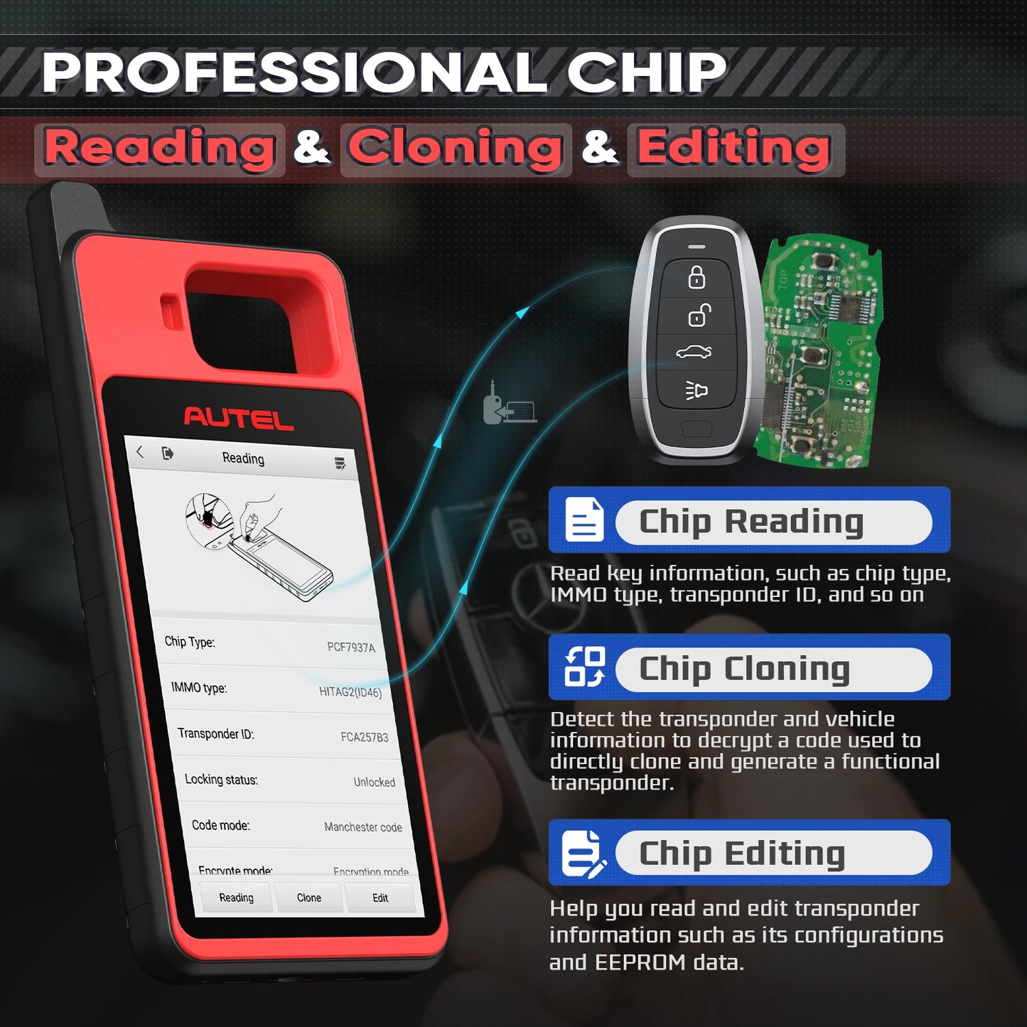 KM100X Key Fob Programming Tool