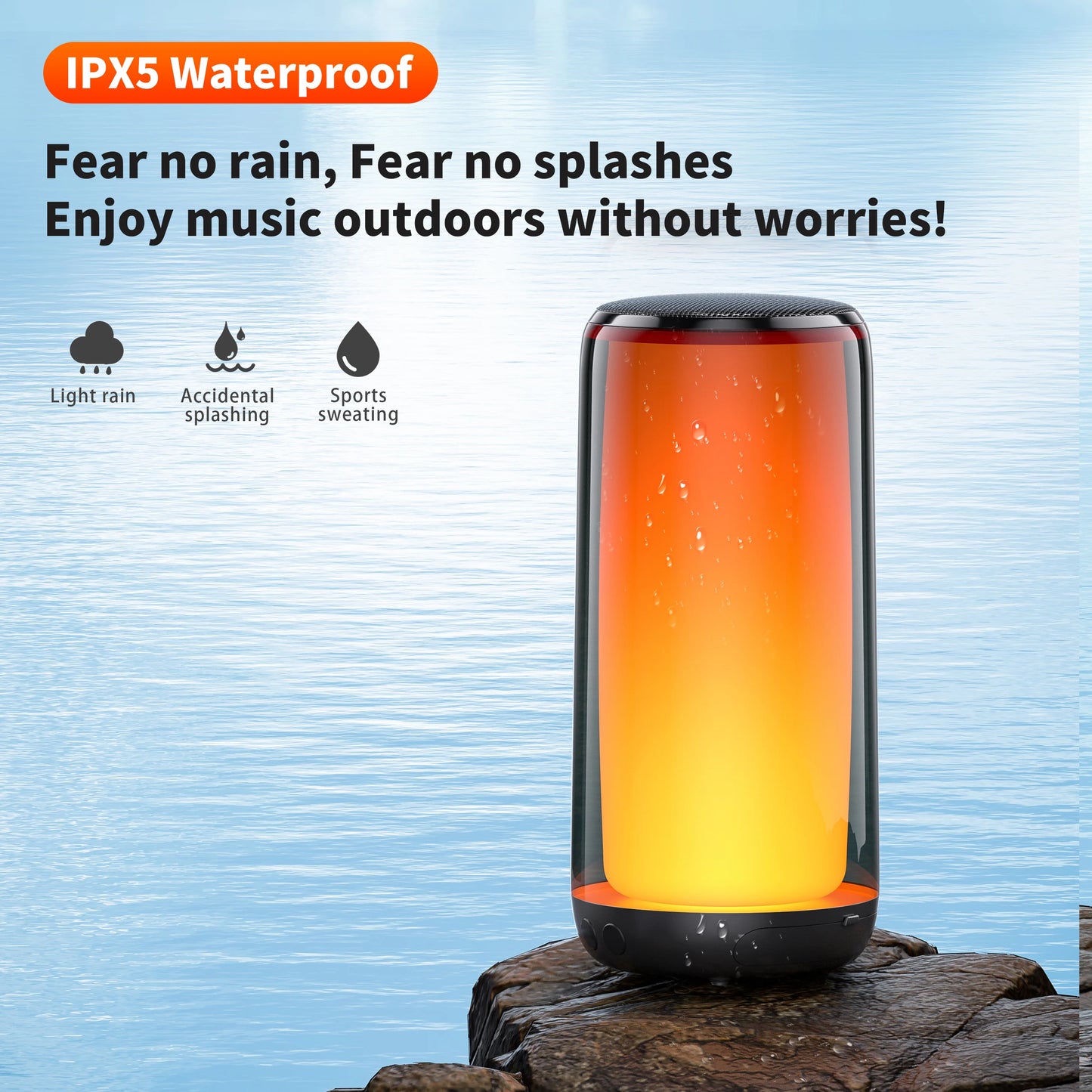 10 w Bluetooth Speaker with Hi-Res Wireless HiFi Portable Speaker IPX5 Waterproof, Outdoor