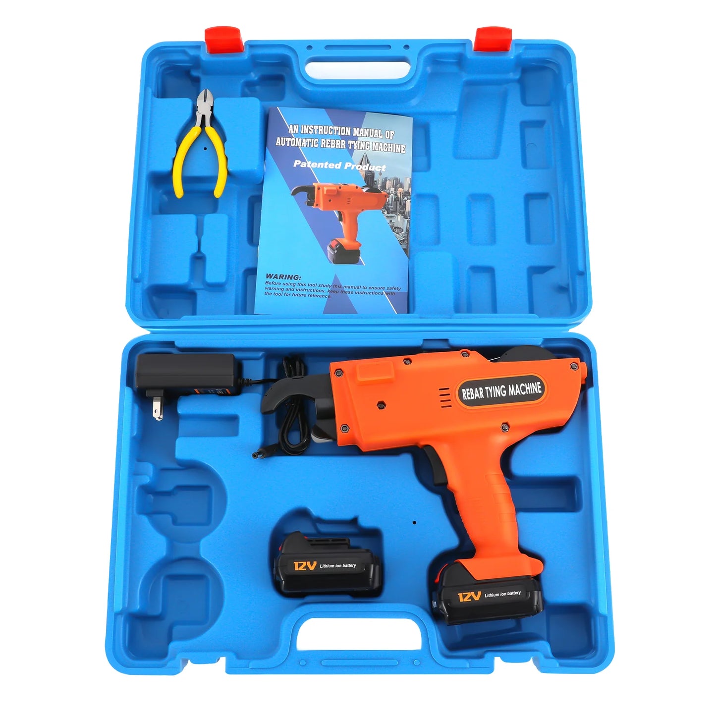 8mm-34mm Automatic Rebar Handheld Rebar Tying Machine/Wire Pliers Tool Kit/Batteries