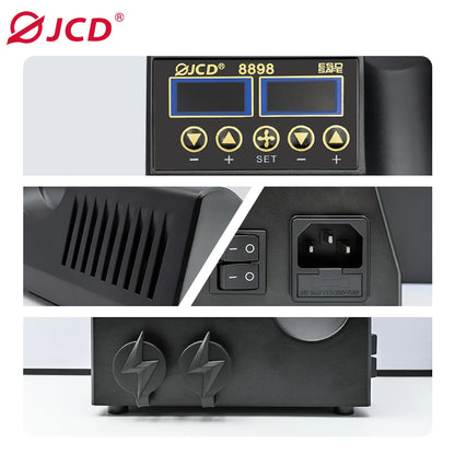 750W Soldering Station, 2 in 1 LCD Digital display, Iron Hot Air Repair Solder tools