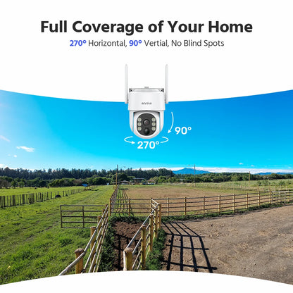 4MP Wireless PT Solar Security Camera System 16CH NVR 2.4G&5.8G dual-band Built-in Battery